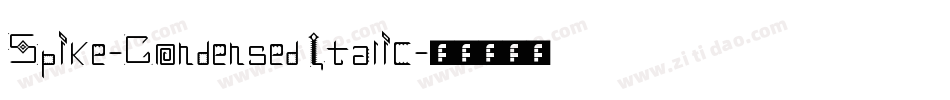 Spike-Condensed Italic字体转换
